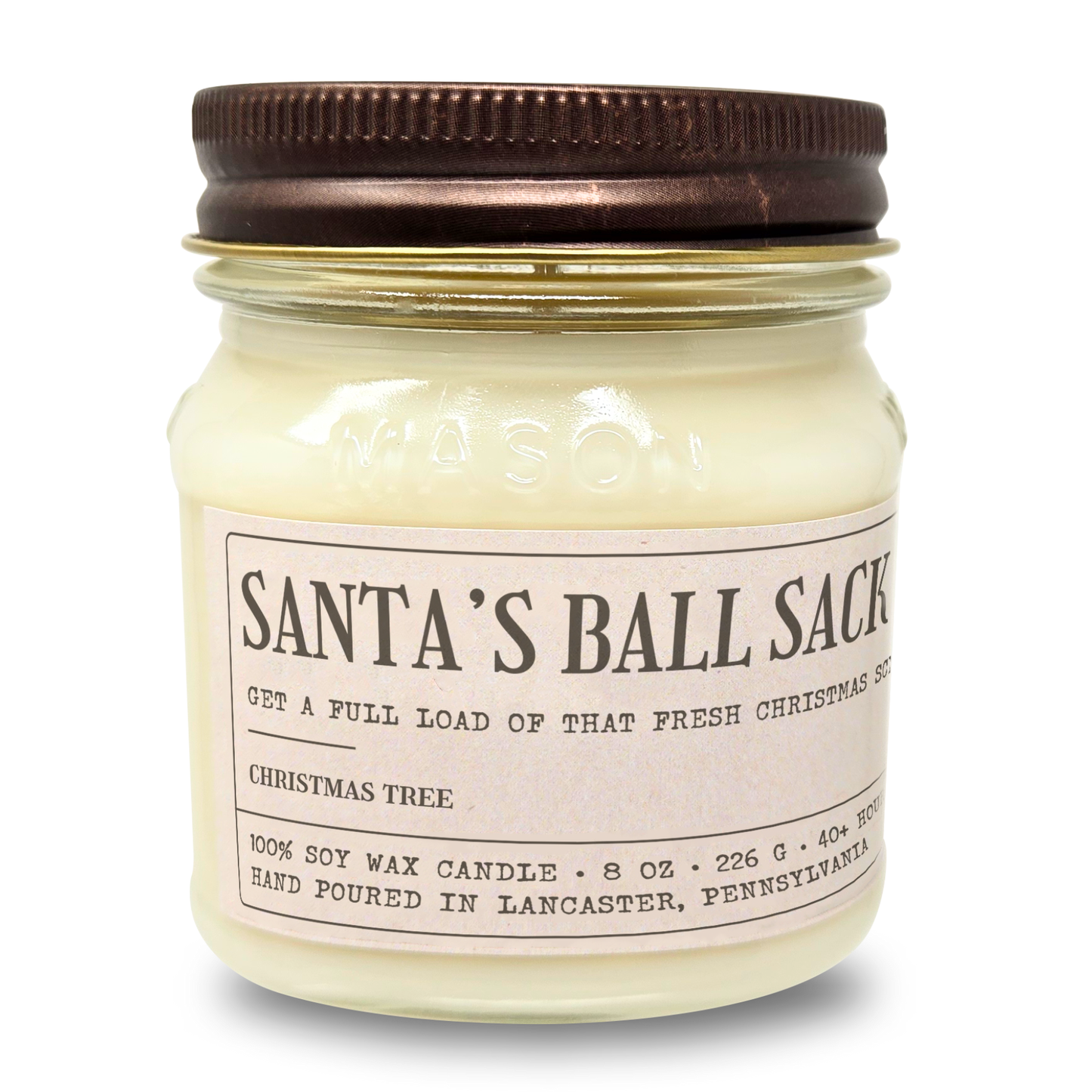 Santa's Ball Sack - 8oz Soy Wax Candle