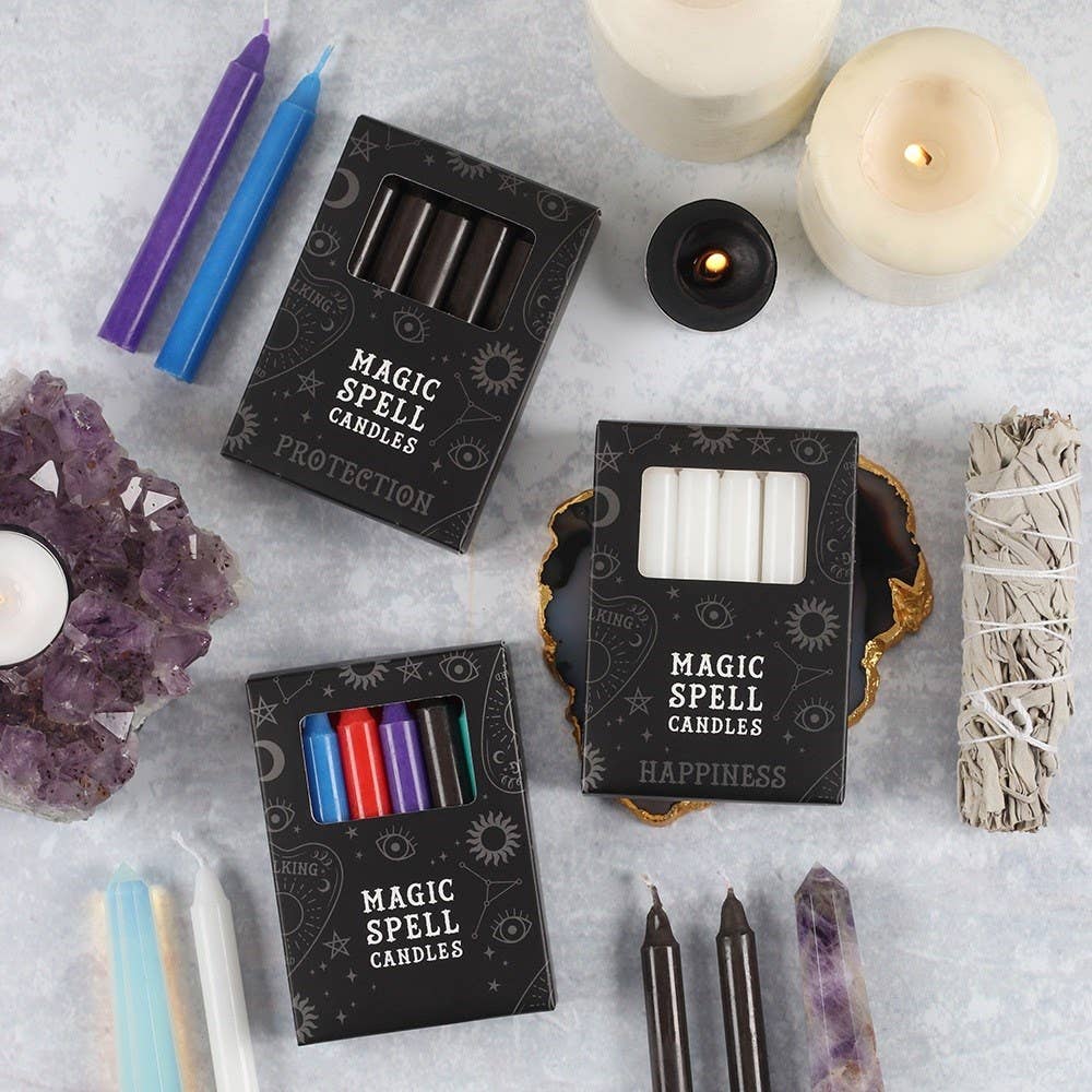 Black 'Protection' Magic Spell Candles - The Oddity Den