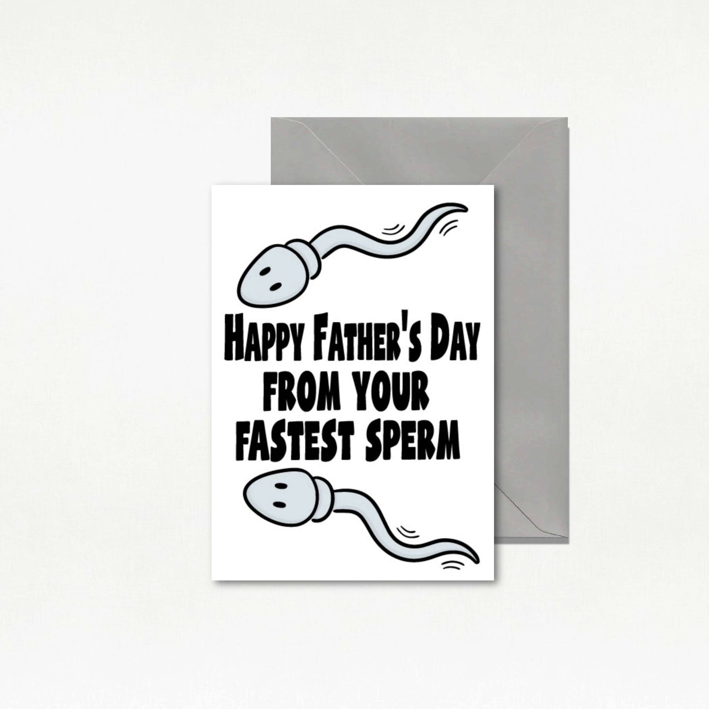 Cheeky Chops Cards & Wanky Candles - Father's Day Card Fastest Sperm - F51 - The Oddity Den