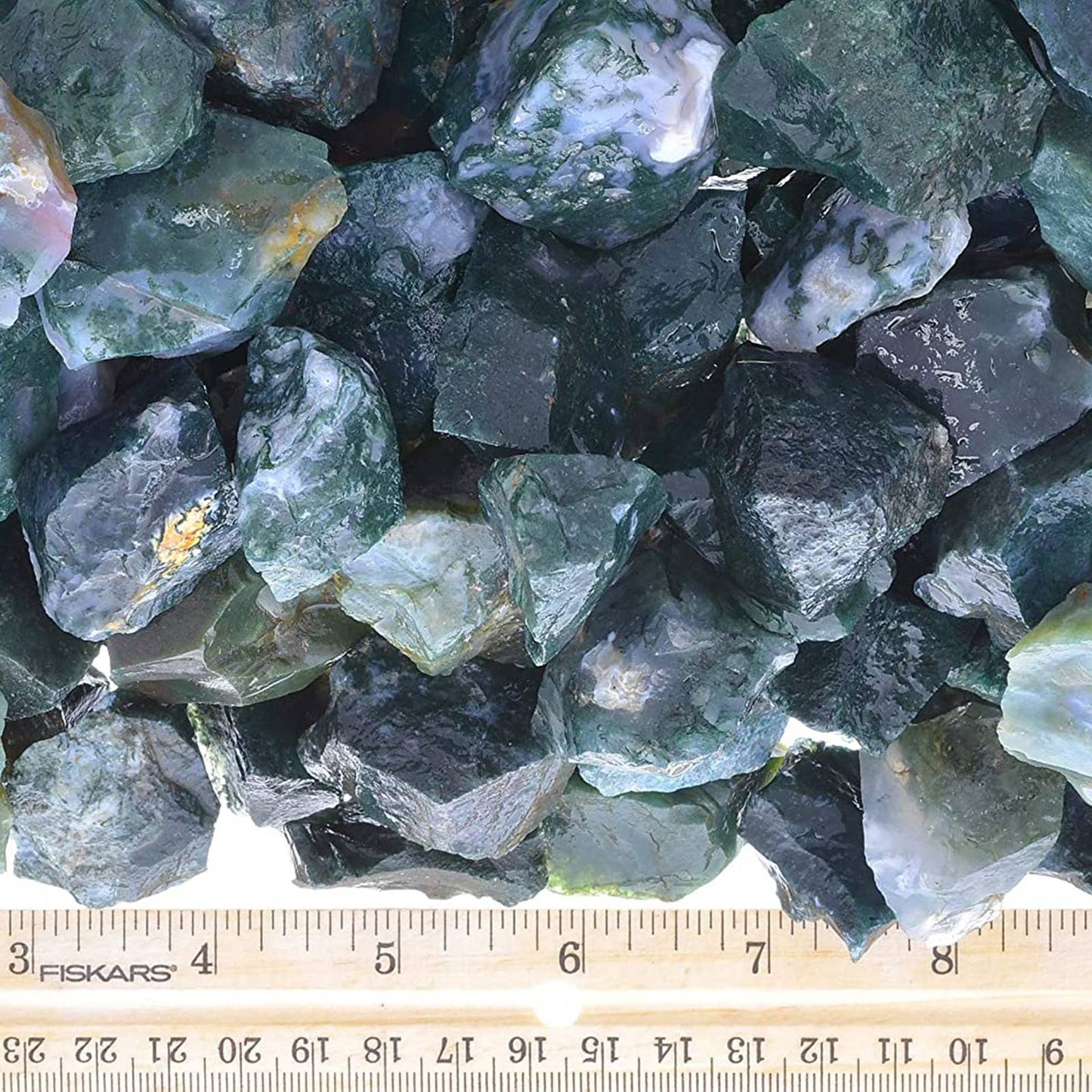 Fantasia Mining - Rough Green Moss Agate - India - Raw Natural Stones (1 lb)