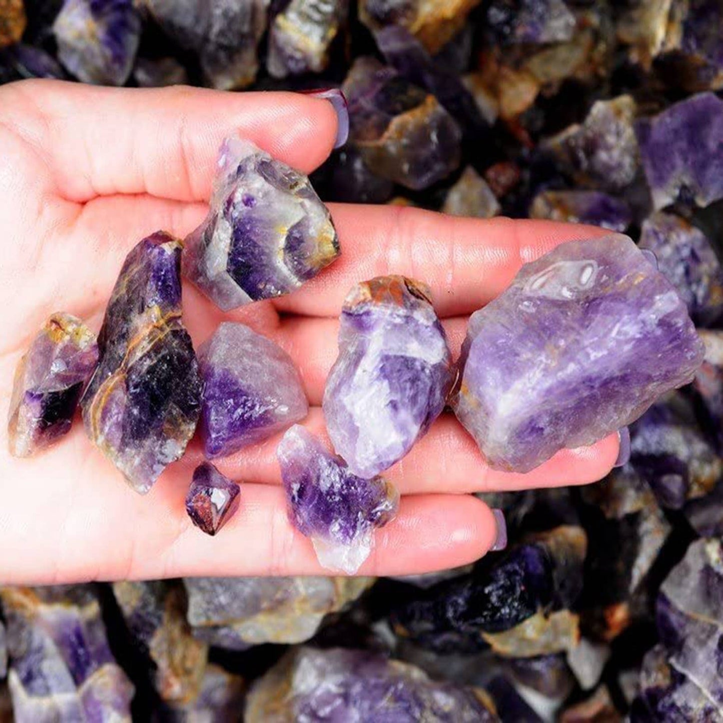 Fantasia Mining - Rough Amethyst - India - Raw Natural Stones (1 lb)