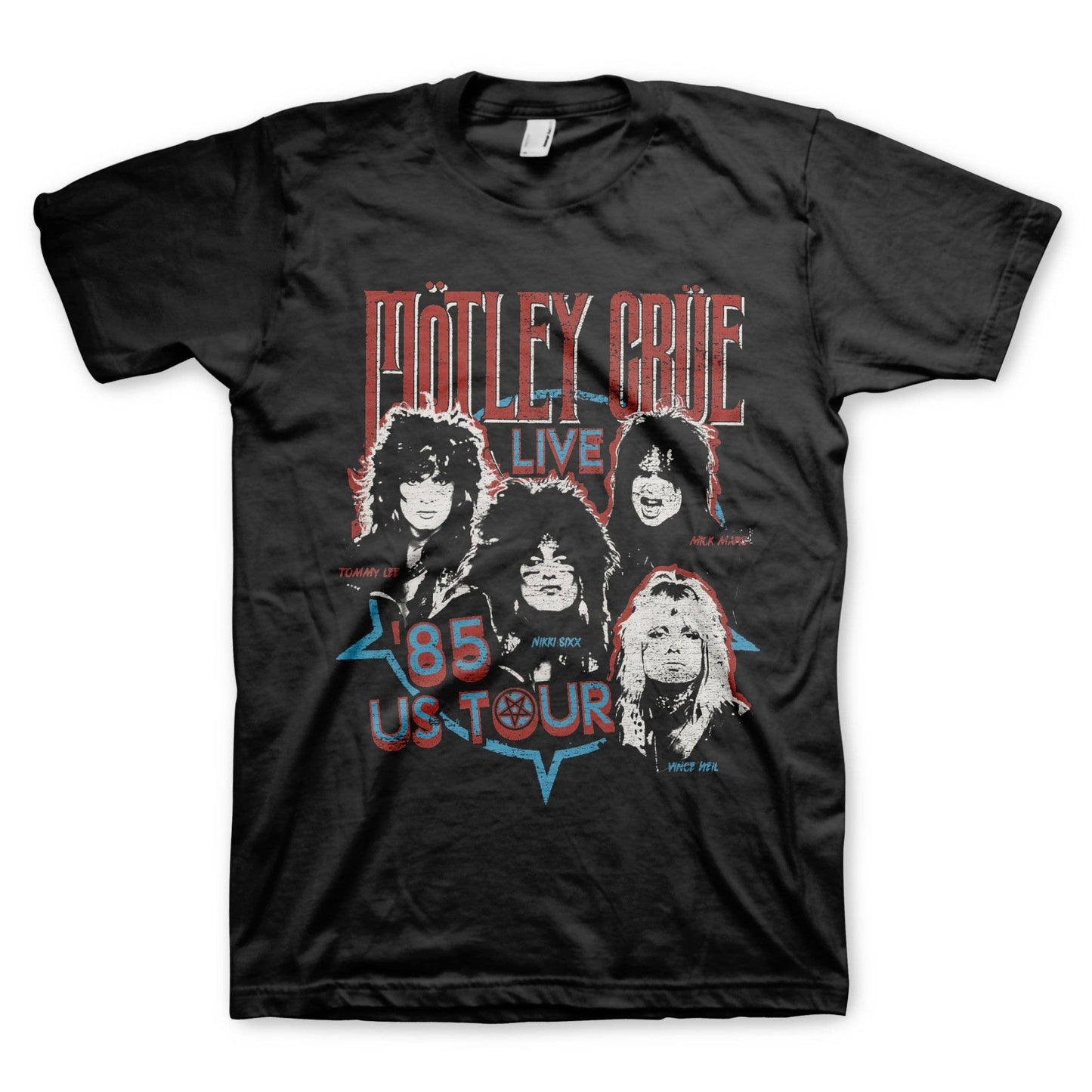 Motley Crue - Live 85 - Black T Shirt - The Oddity Den