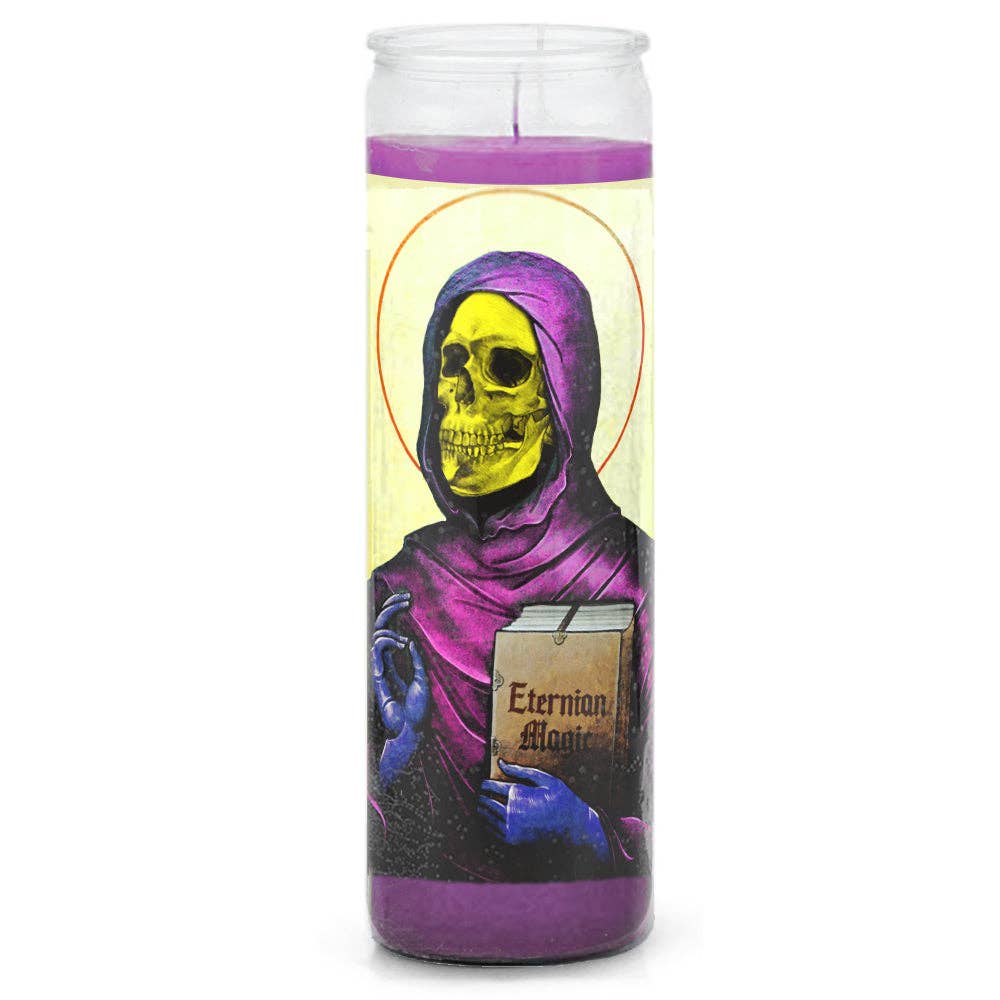 Shady Front - Skeletor Prayer Candle - The Oddity Den