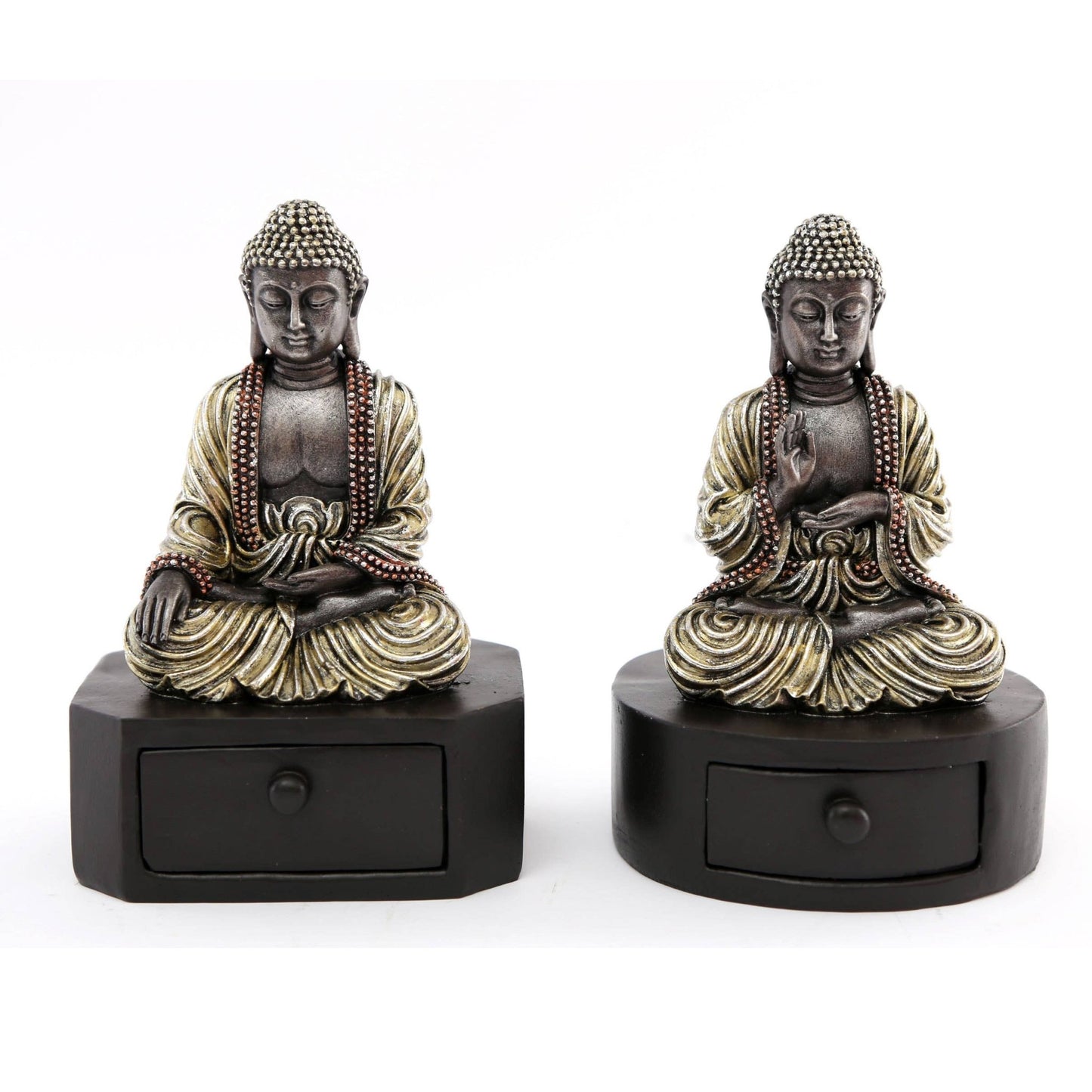 Something Different Wholesale - 16.5cm Resin Buddha Box with Drawer - The Oddity Den