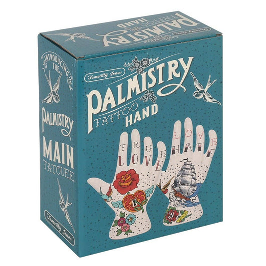 Something Different Wholesale - 19cm Retro Palmistry Tattoo Hand Ornament - The Oddity Den