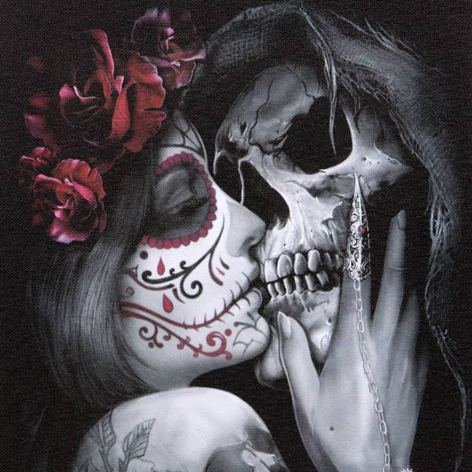 Something Different Wholesale - 19x25cm Dead Kiss Canvas Plaque by Spiral Direct - The Oddity Den