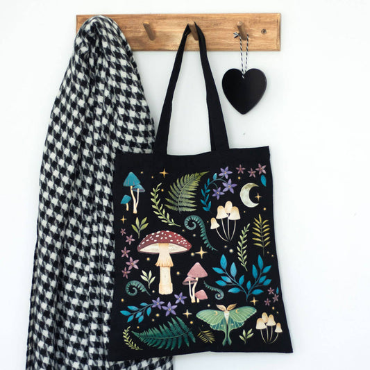 Something Different Wholesale - Dark Forest Print Polycotton Tote Bag - The Oddity Den