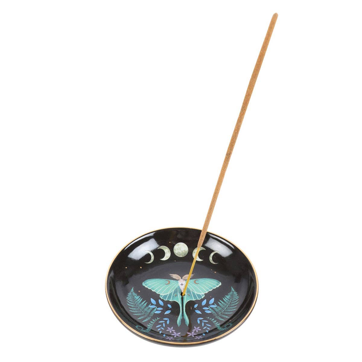 Something Different Wholesale - Luna Moth Ceramic Incense Plate - The Oddity Den