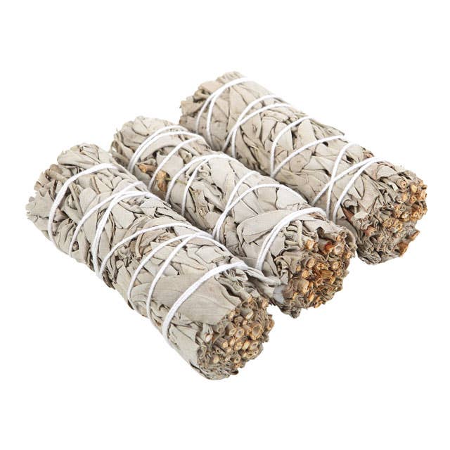 Something Different Wholesale - Set of 3 White Sage Smudge Stick Wands - The Oddity Den