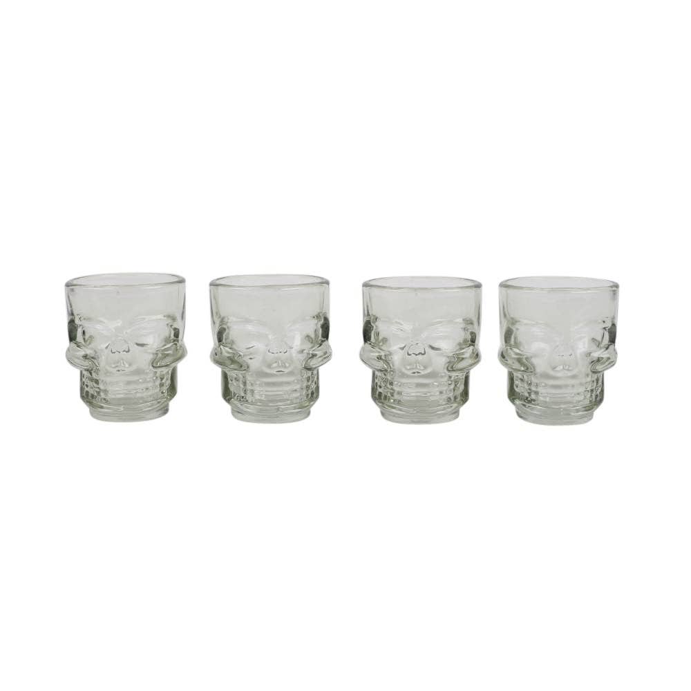 Something Different Wholesale - Set of 4 Skull Shot Glasses Set - The Oddity Den