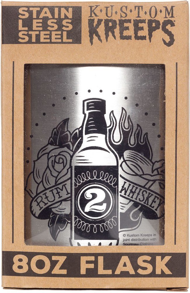 Square Deal Recordings & Supplies - Flask - Sourpuss - "Rum 2 Whiskey" - The Oddity Den