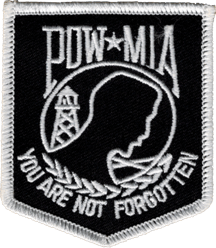 Square Deal Recordings & Supplies - Patch - POW / MIA - "You Are Not Forgotten" White And Black - The Oddity Den