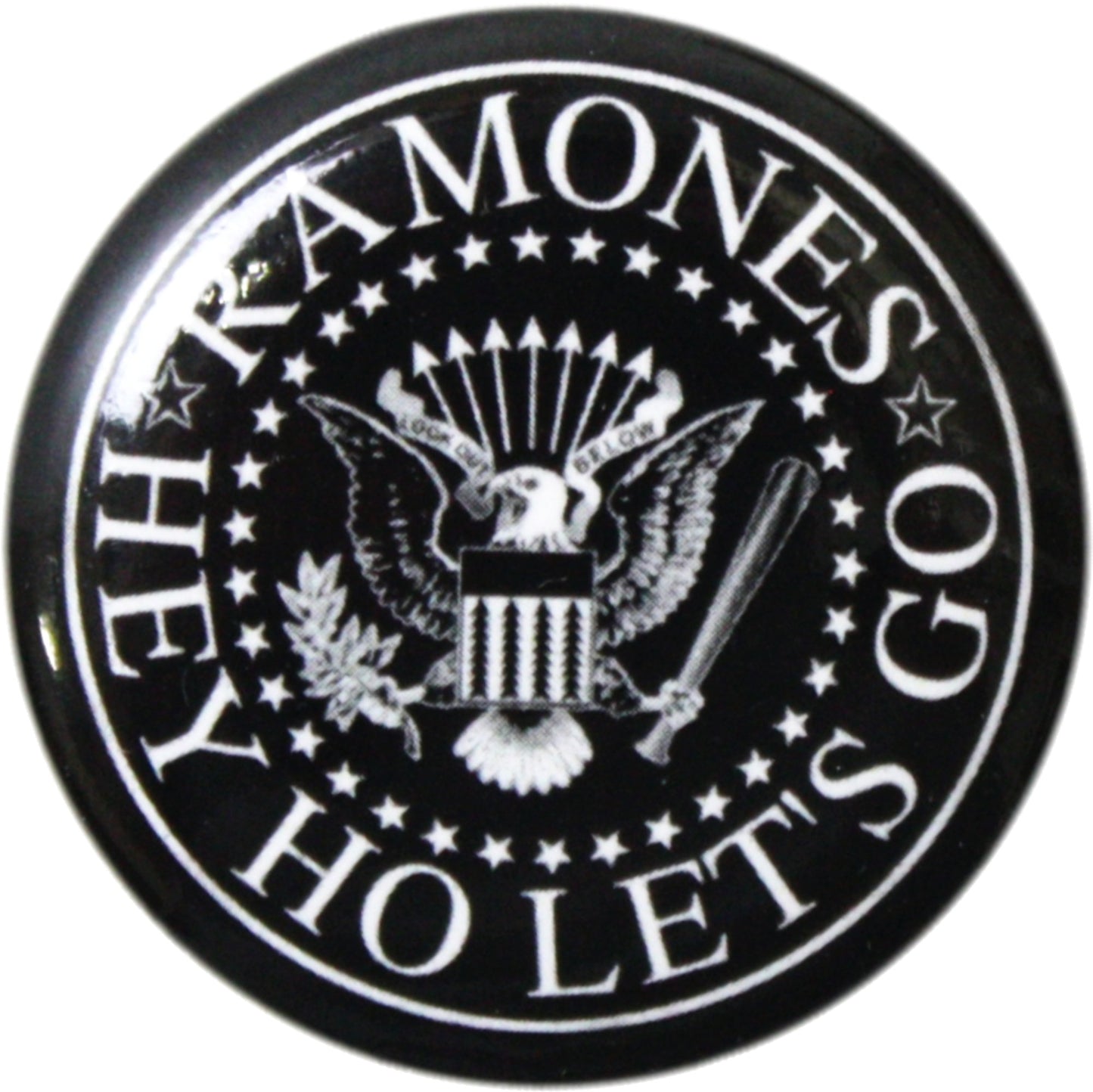 Square Deal Recordings & Supplies - Pin - on Button - 1.25 Inch - The Ramones - Hey Ho Let's Go! - The Oddity Den