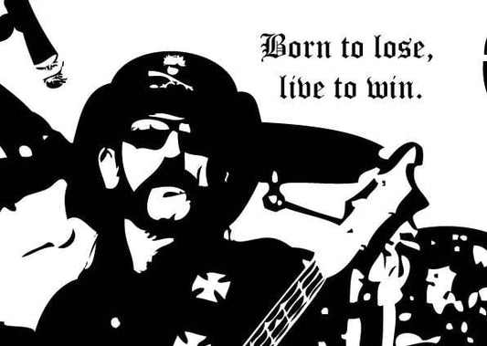 Birthday Card - Lemmy - Motorhead Born to lose live to win - The Oddity Den