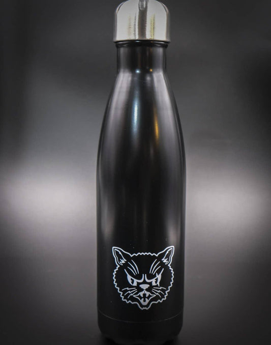 Black Metal Sports Travel Bottle - The Oddity Den