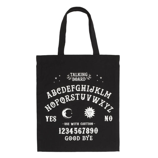 Black Ouija Talking Board Tote Bag - The Oddity Den