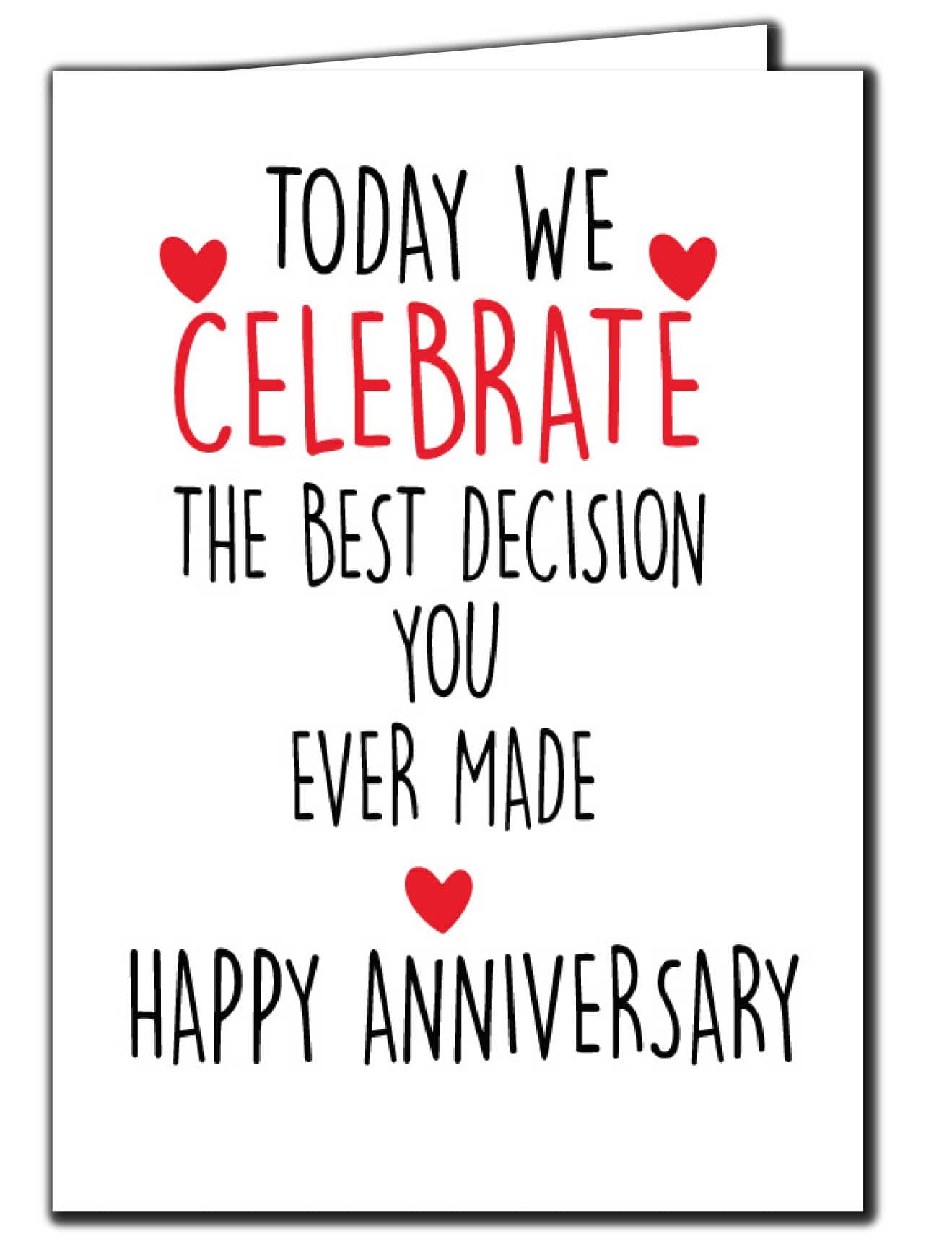Cheeky Chops Cards - Anniversary Card Best decision - The Oddity Den