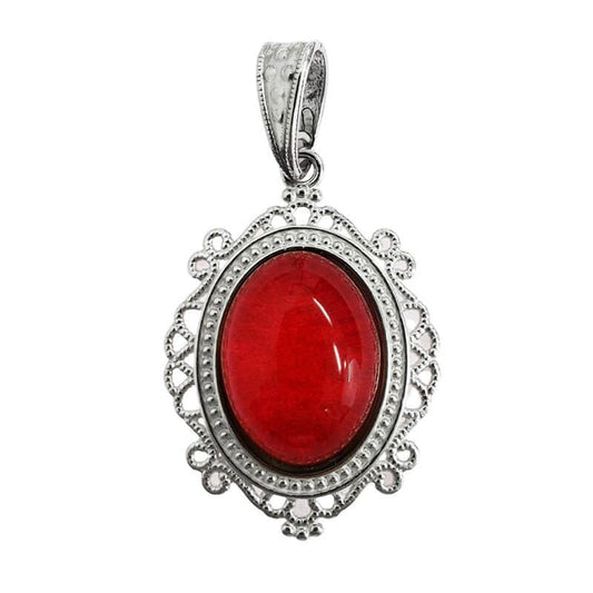 Cherry Amber Sterling Silver Pendant with Sterling Chain - The Oddity Den