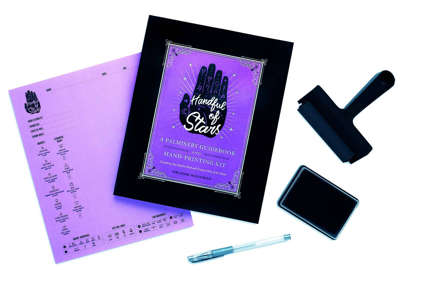 Handful of Stars: Palmistry Guidebook and Hand-Printing Kit - The Oddity Den