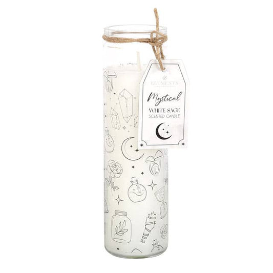 Mystical White Sage Tube Candle - The Oddity Den