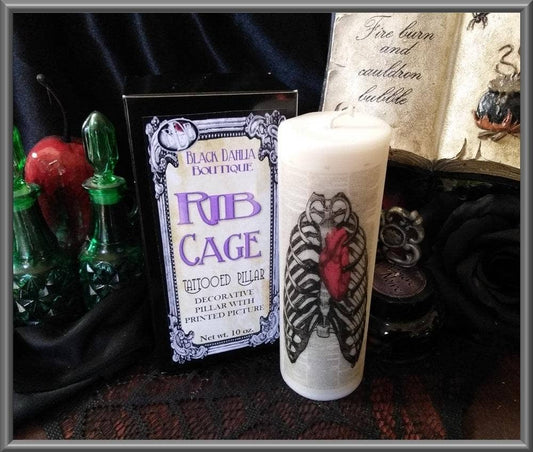 Rib Cage Gothic Beauty Candle - The Oddity Den