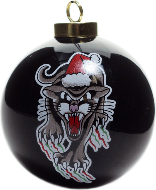Santa Claws Panther Ornament - The Oddity Den