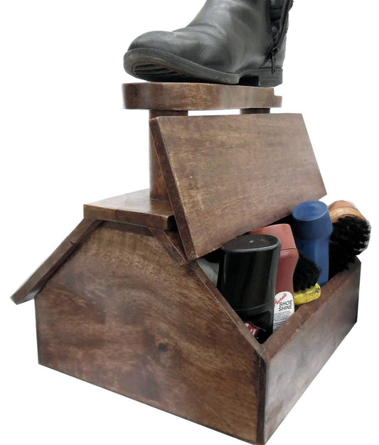 Shoe Shine Freestanding Cabinet - The Oddity Den