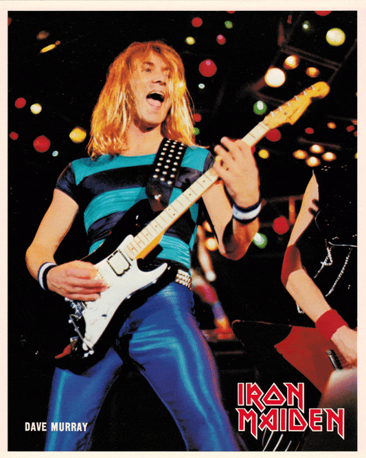 Square Deal Recordings & Supplies - Vintage 8x10 Photo - IRON MAIDEN - Dave Murray - The Oddity Den