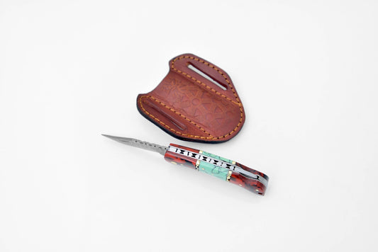 Titan International - Damascus steel pocket knife- Limited Run - The Oddity Den